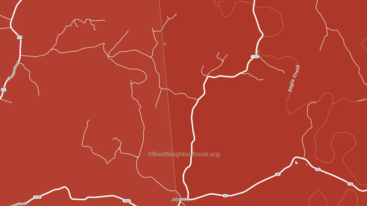 41052, KY block-group political-lean map