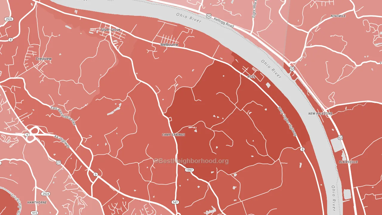 41059, KY block-group political-lean map