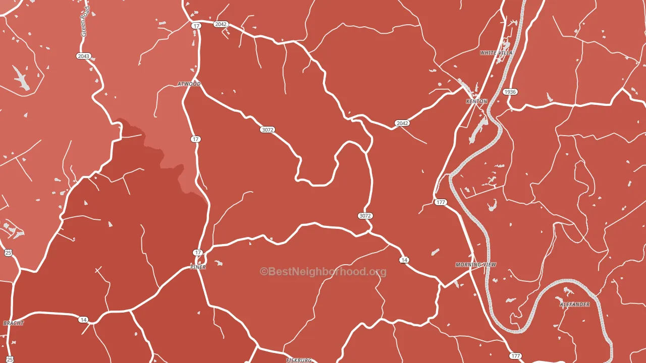 41063, KY block-group political-lean map