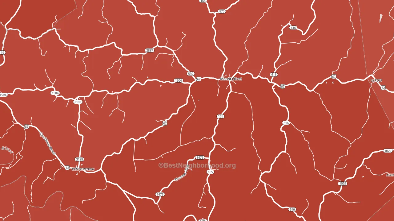 41064, KY block-group political-lean map