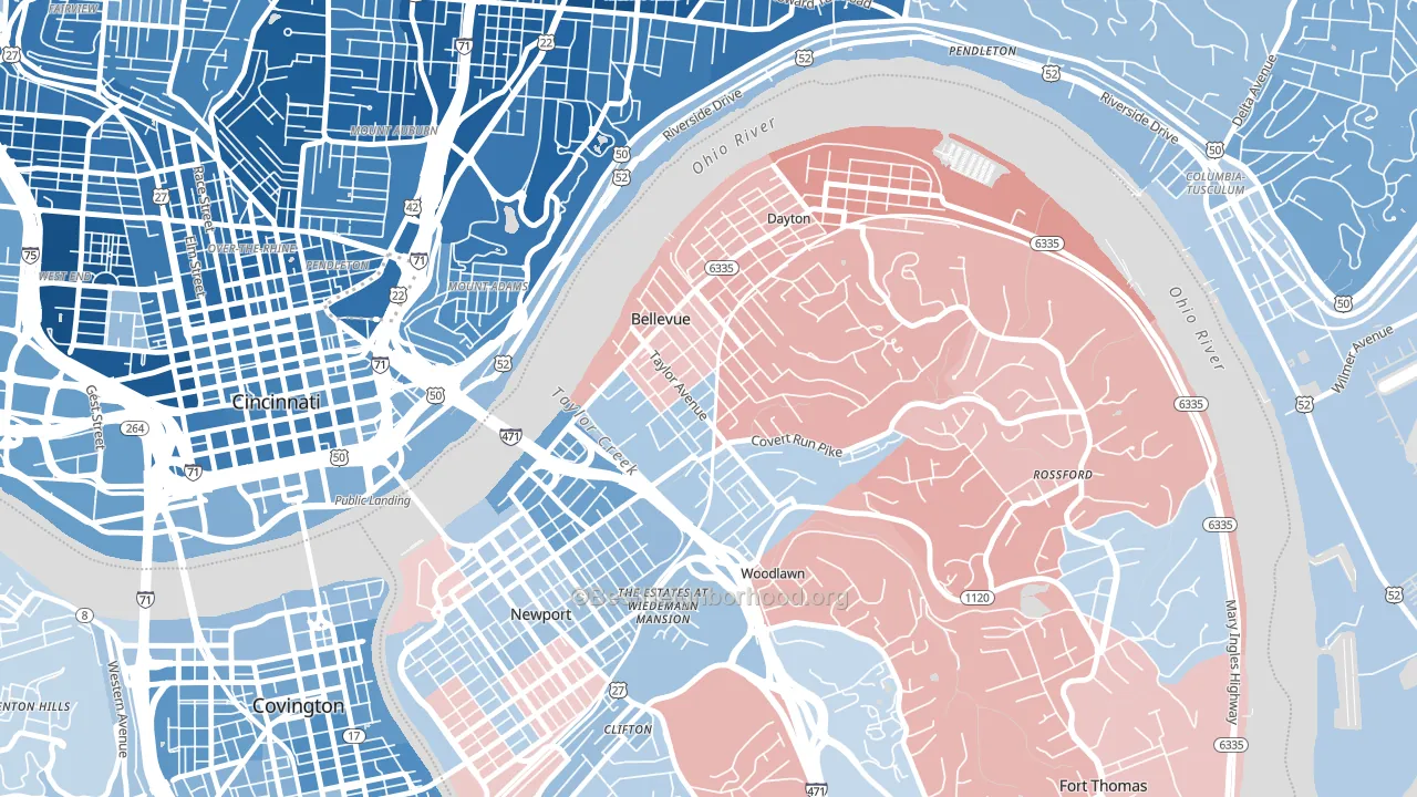 41073, KY block-group political-lean map