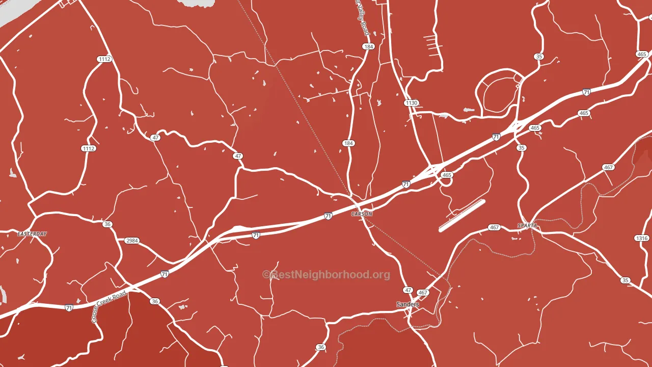 41083, KY block-group political-lean map