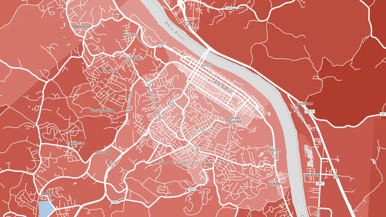 41101, KY block-group political-lean map