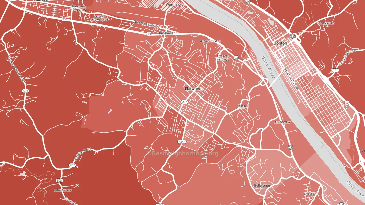 41139, KY block-group political-lean map