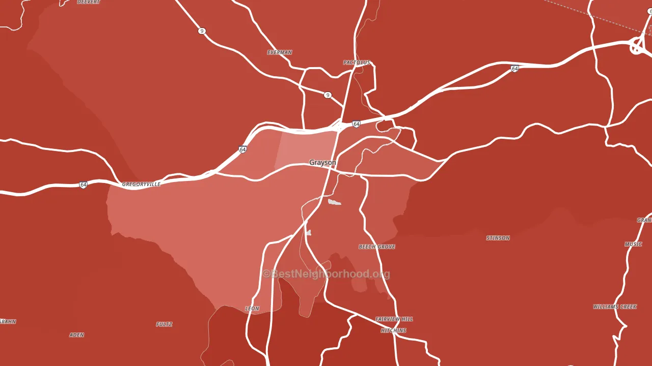 41143, KY block-group political-lean map