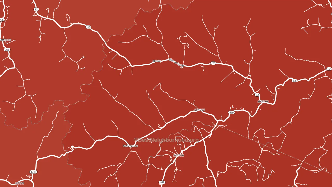 41159, KY block-group political-lean map