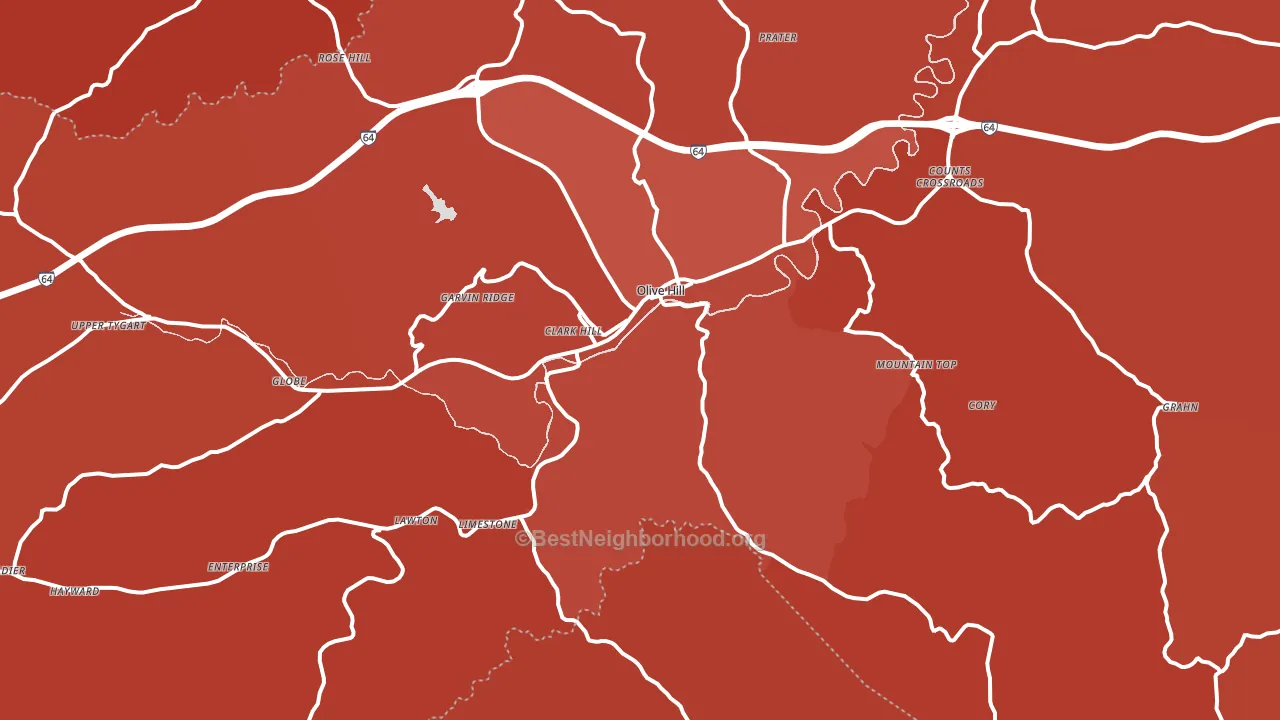 41164, KY block-group political-lean map