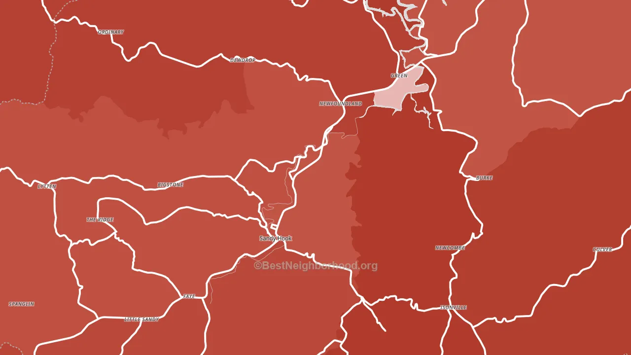 41171, KY block-group political-lean map