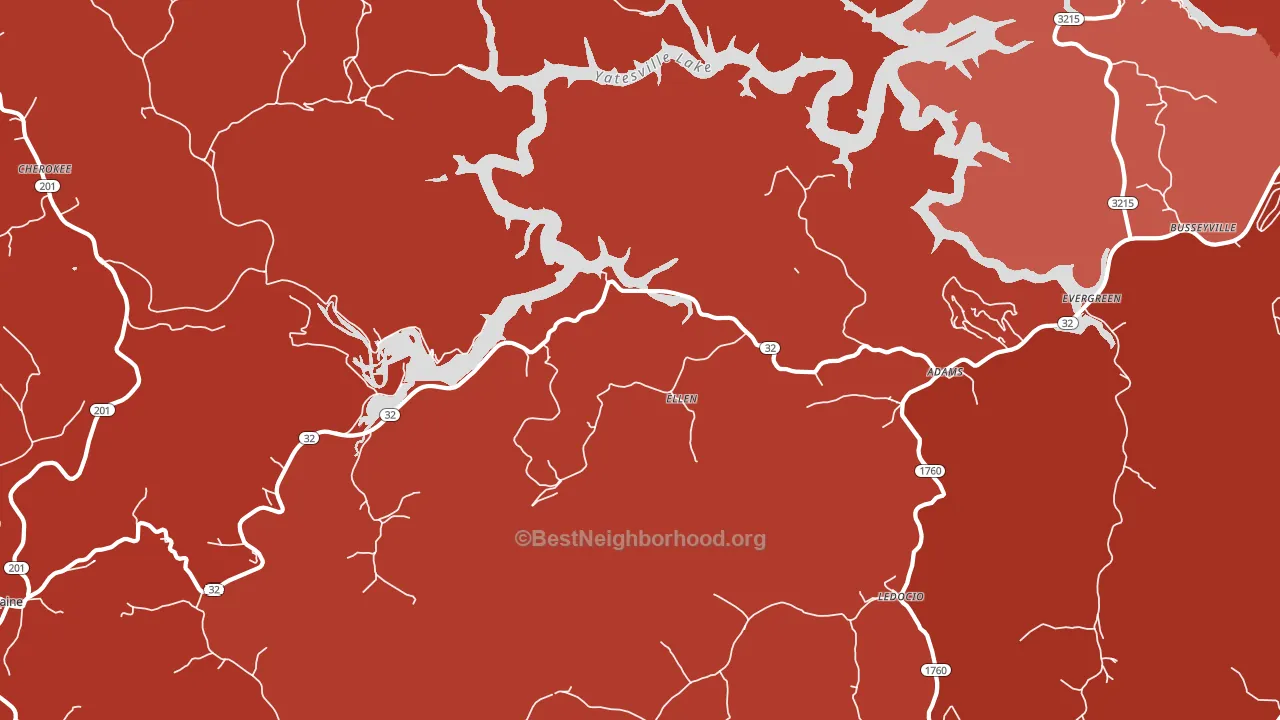 41201, KY block-group political-lean map
