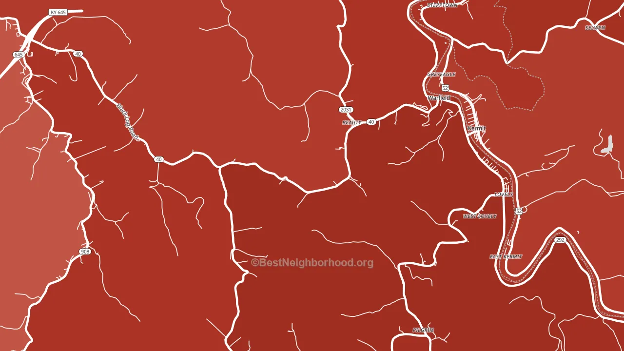 41203, KY block-group political-lean map