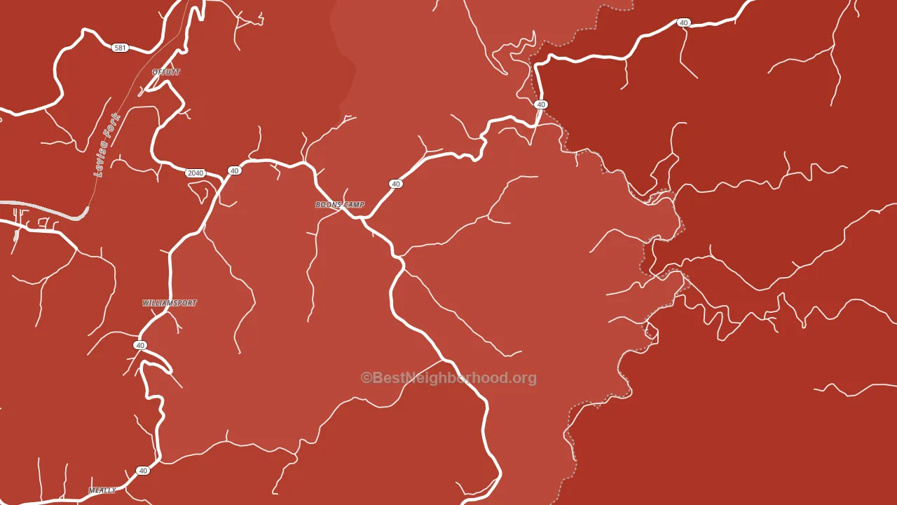 41204, KY block-group political-lean map
