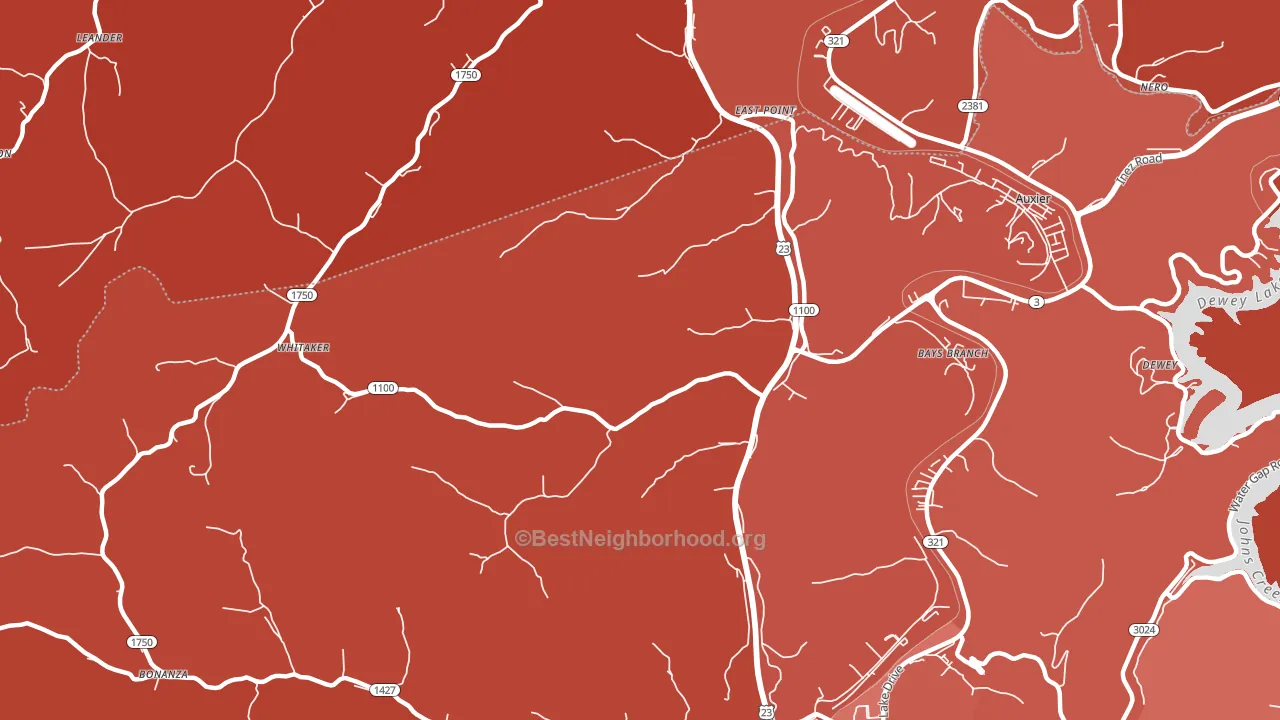 41216, KY block-group political-lean map