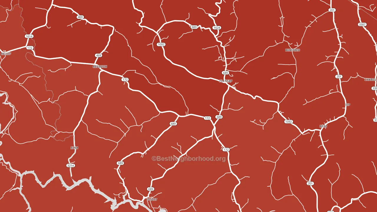 41219, KY block-group political-lean map
