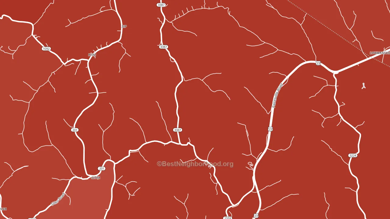 41257, KY block-group political-lean map