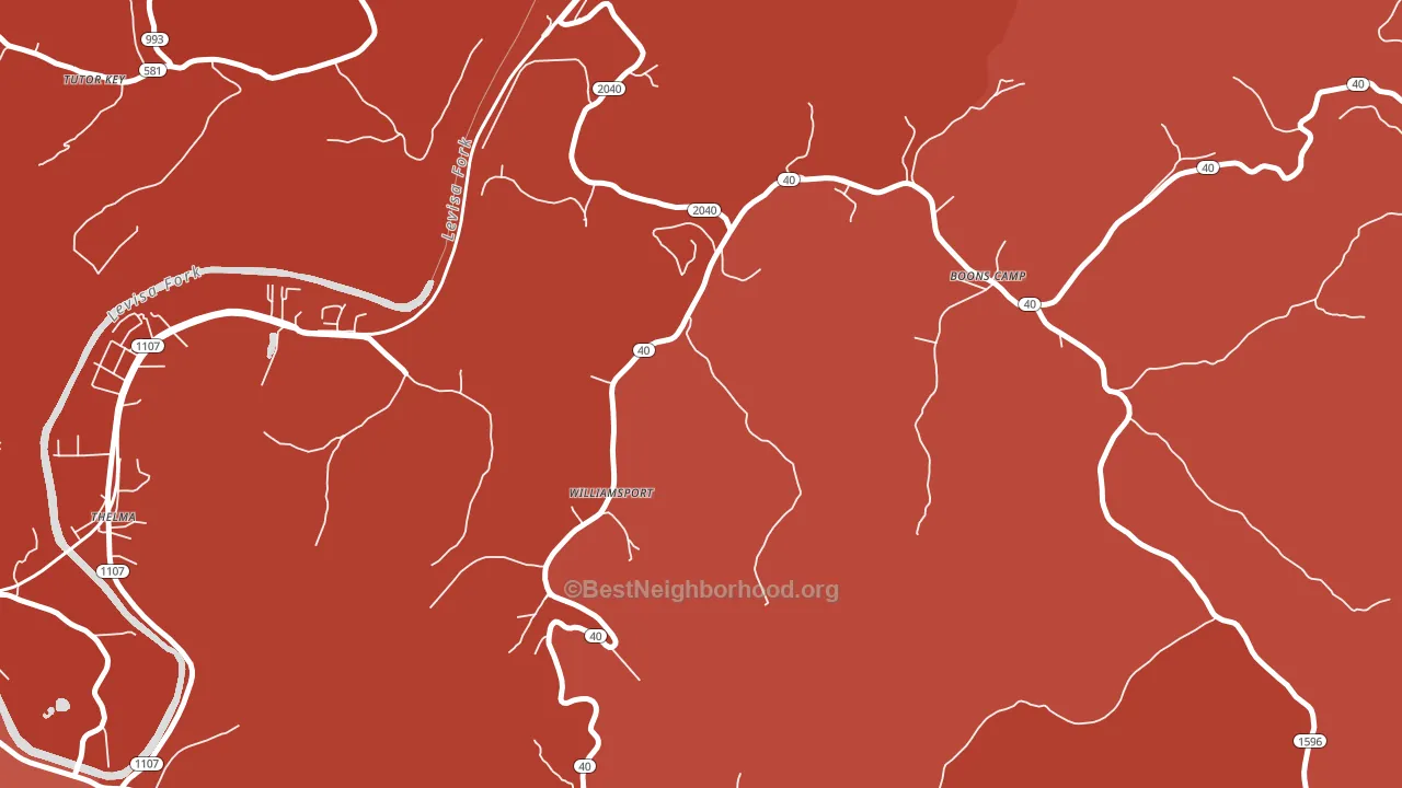 41271, KY block-group political-lean map