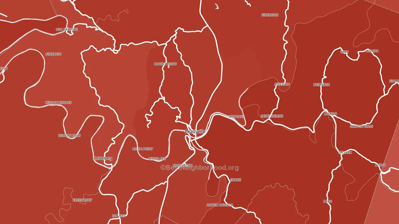 41311, KY block-group political-lean map