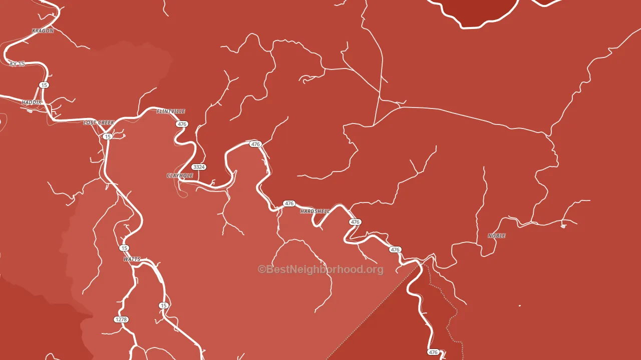 41317, KY block-group political-lean map