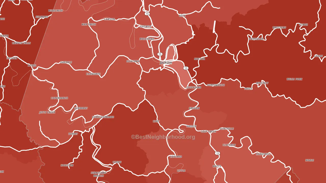 41339, KY block-group political-lean map
