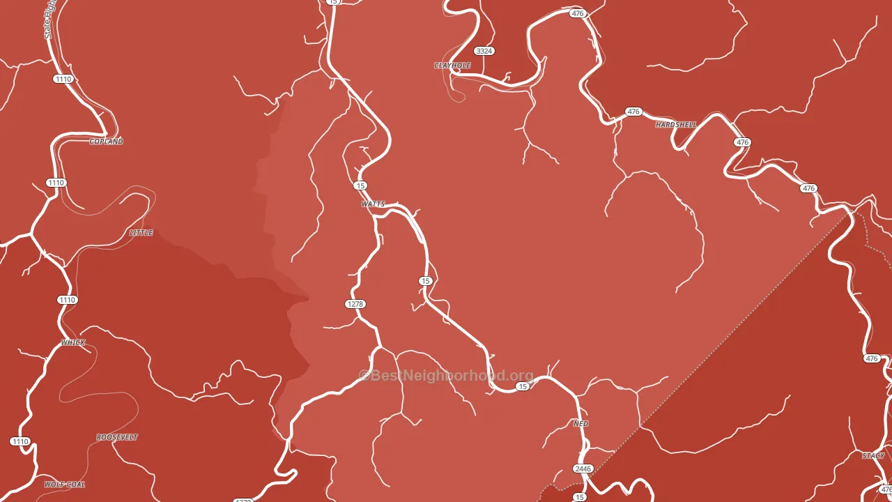 41348, KY block-group political-lean map