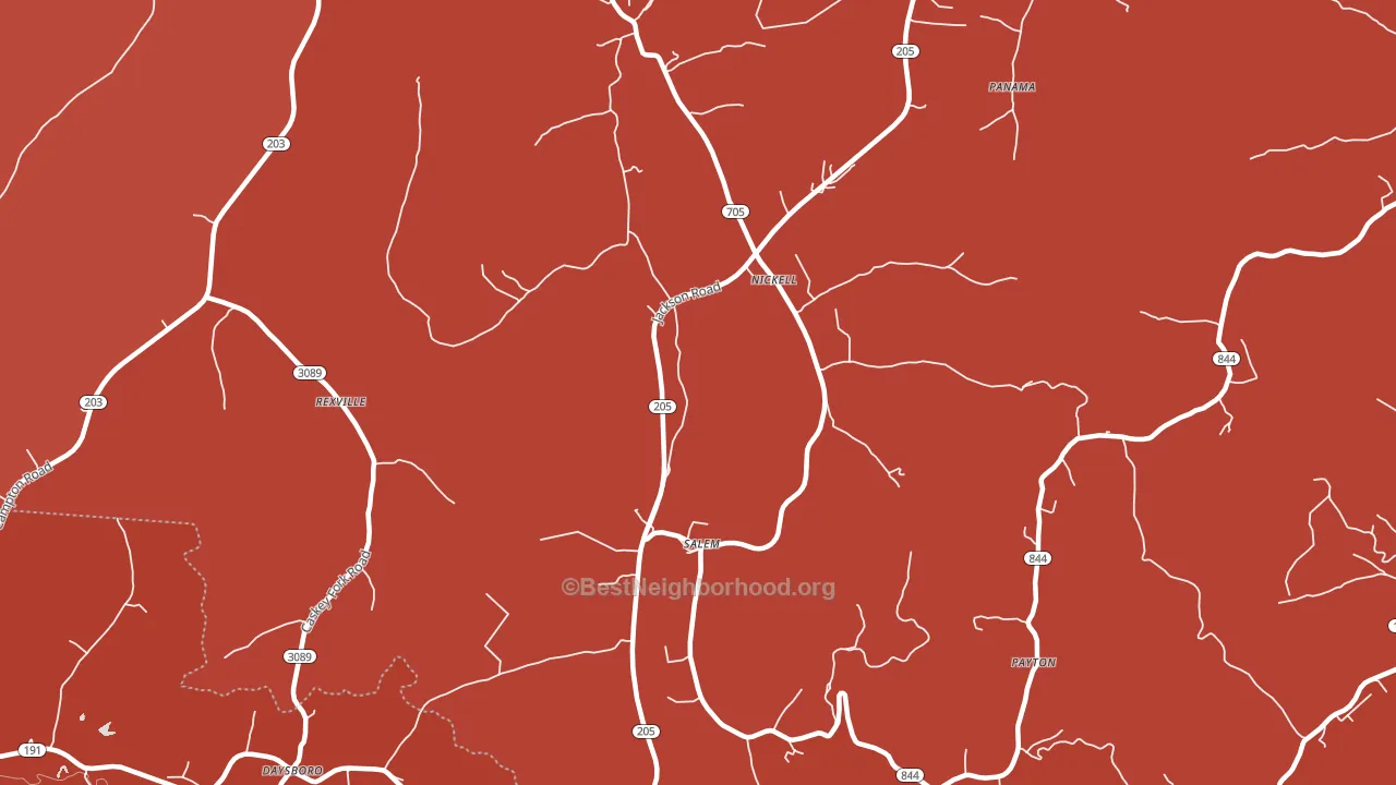 41352, KY block-group political-lean map