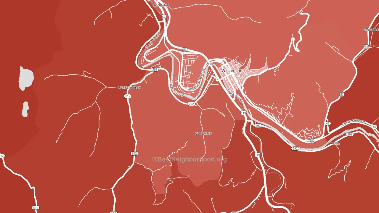 41503, KY block-group political-lean map