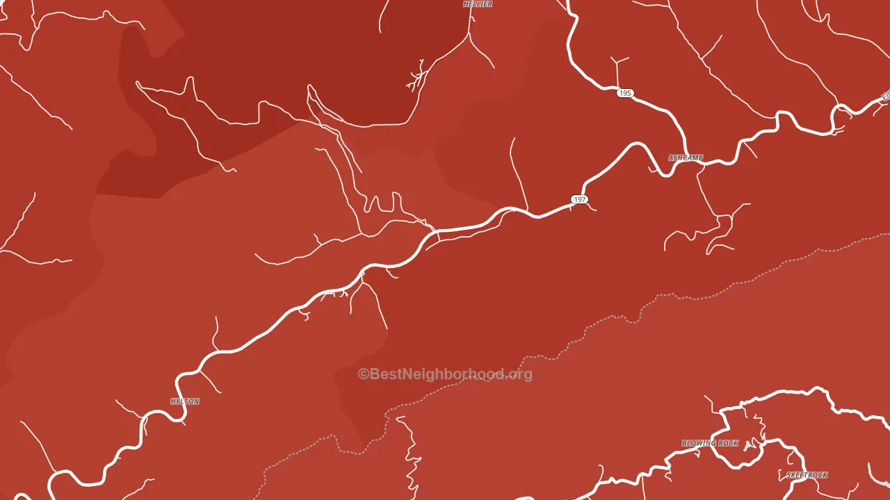 41512, KY block-group political-lean map
