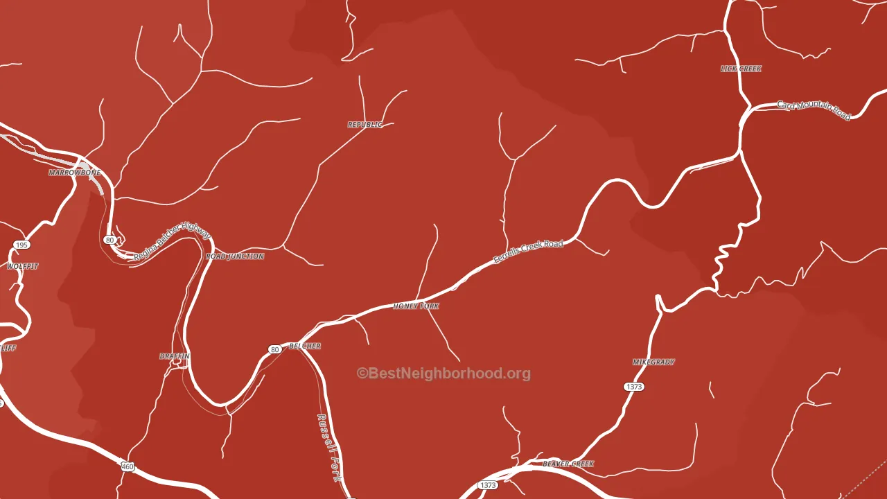 41513, KY block-group political-lean map