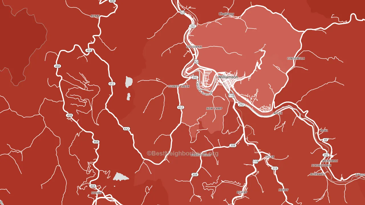 41514, KY block-group political-lean map