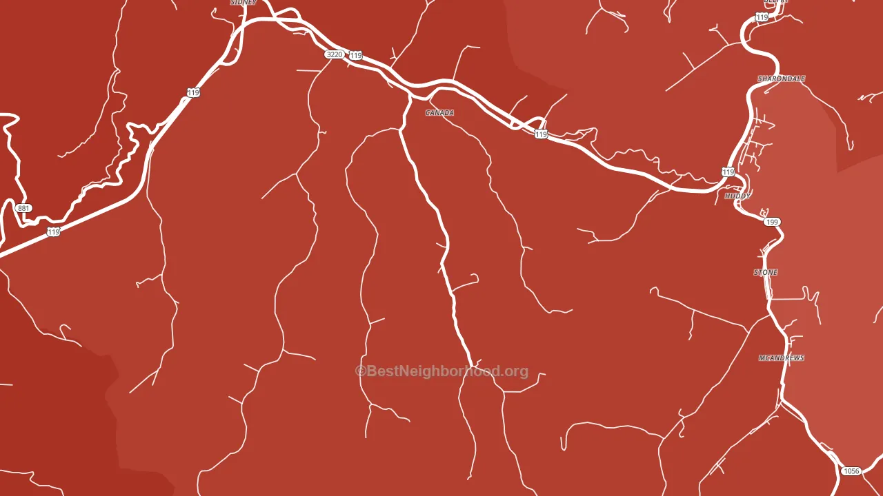 41519, KY block-group political-lean map