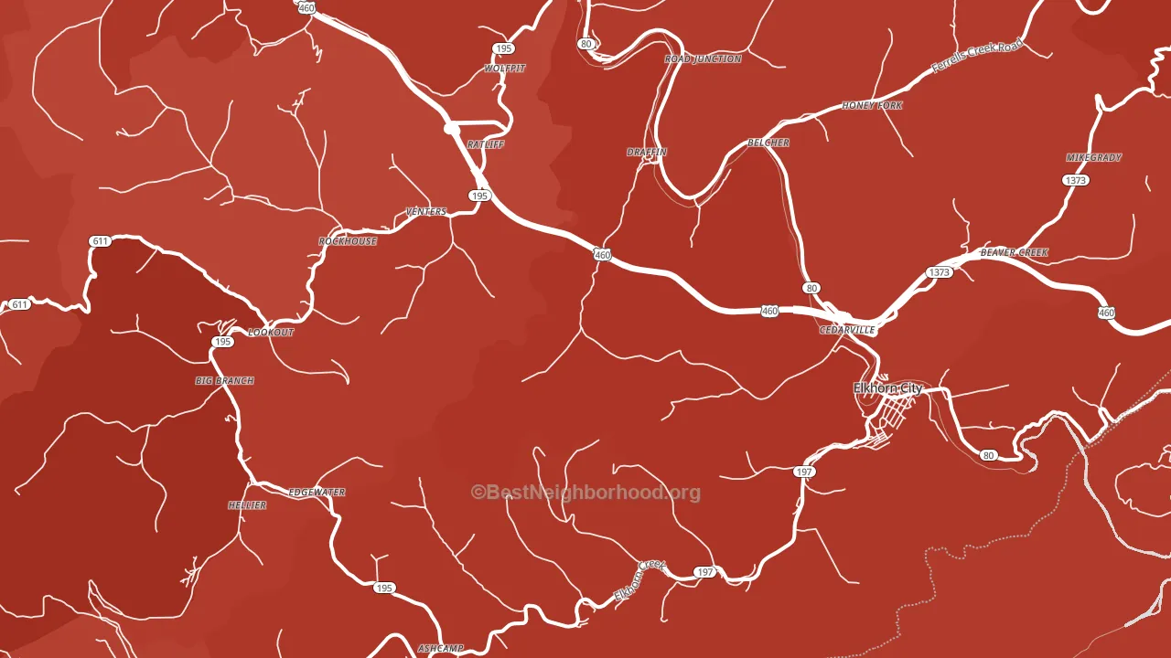 41522, KY block-group political-lean map
