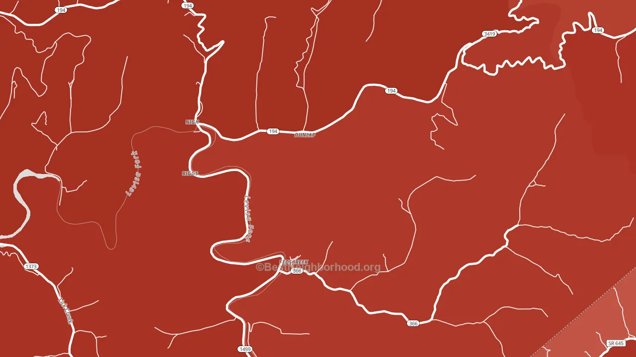 41524, KY block-group political-lean map