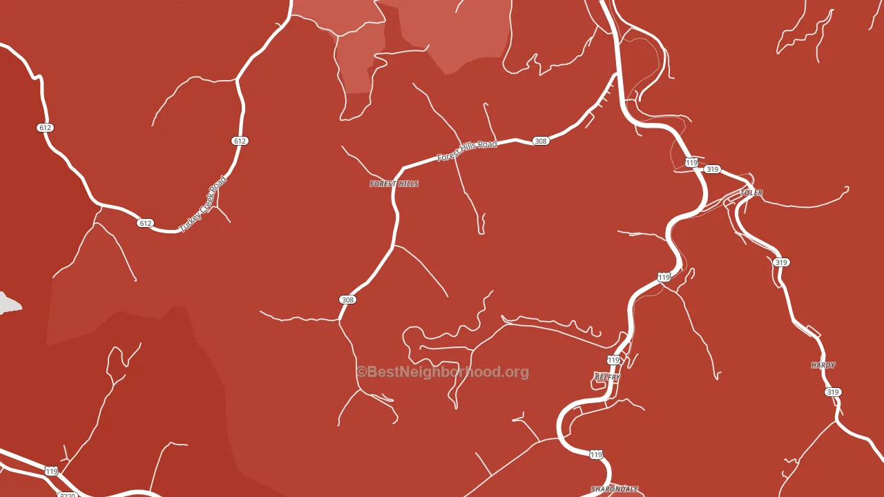 41527, KY block-group political-lean map