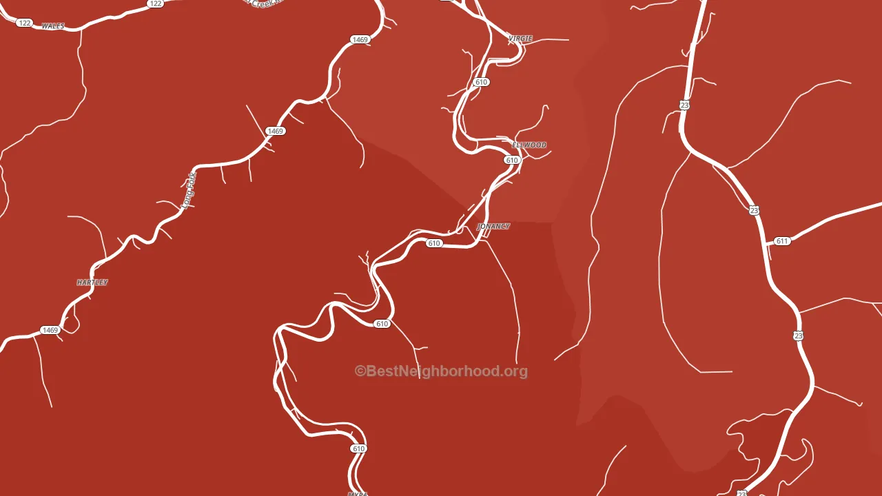 41538, KY block-group political-lean map
