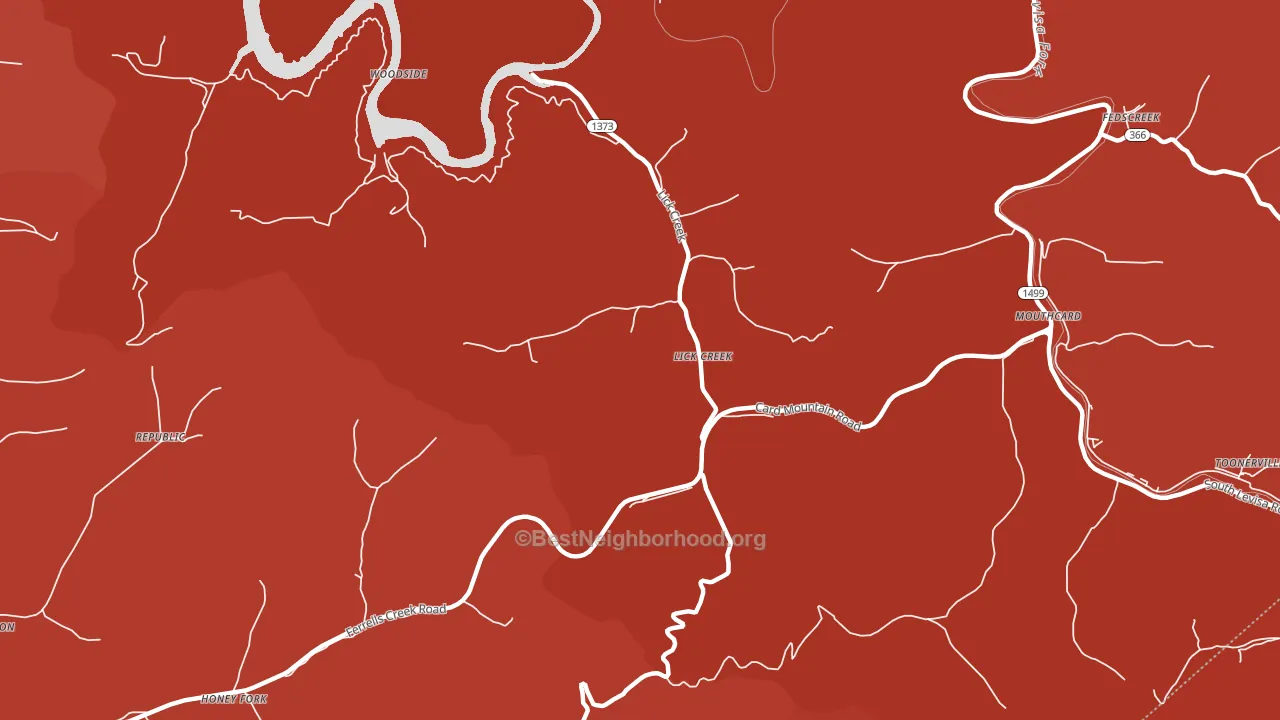41540, KY block-group political-lean map