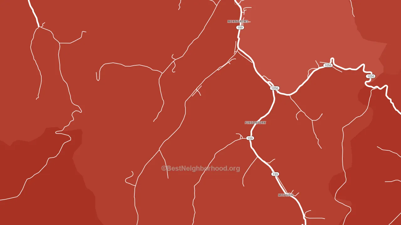 41543, KY block-group political-lean map
