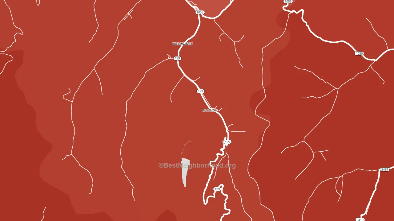 41555, KY block-group political-lean map