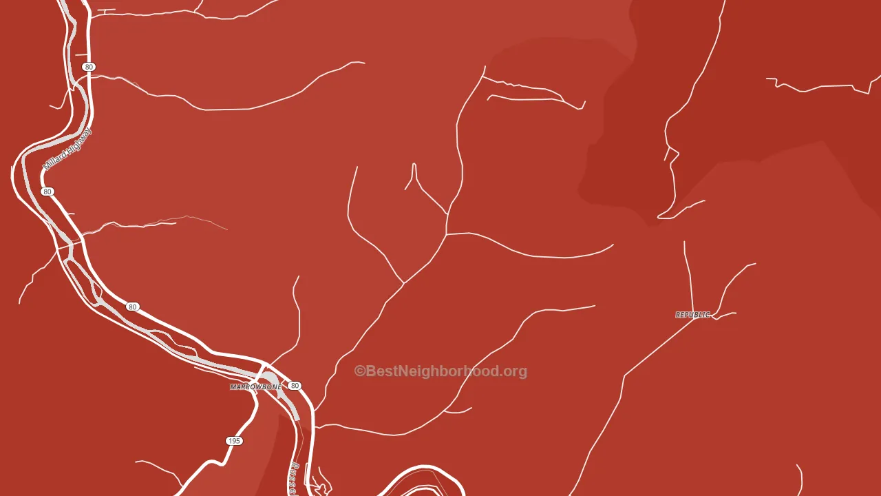41559, KY block-group political-lean map