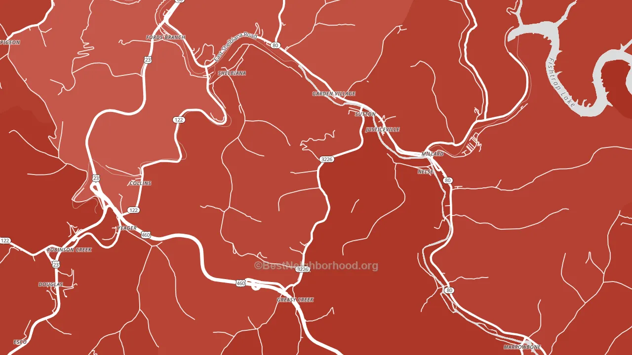 41562, KY block-group political-lean map