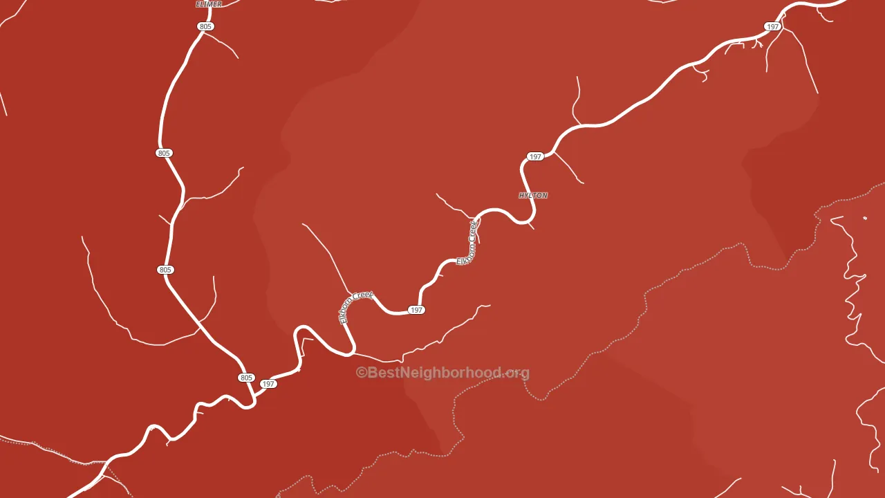 41563, KY block-group political-lean map