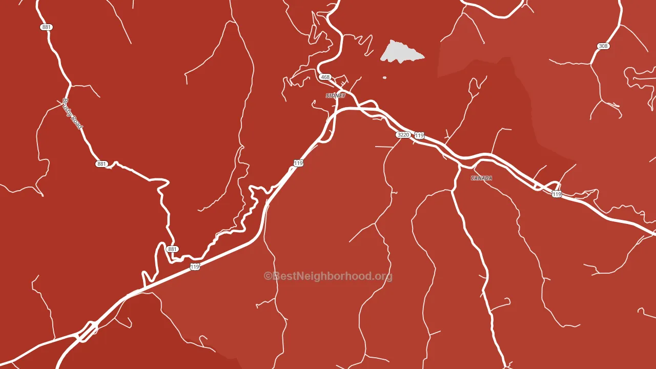 41564, KY block-group political-lean map