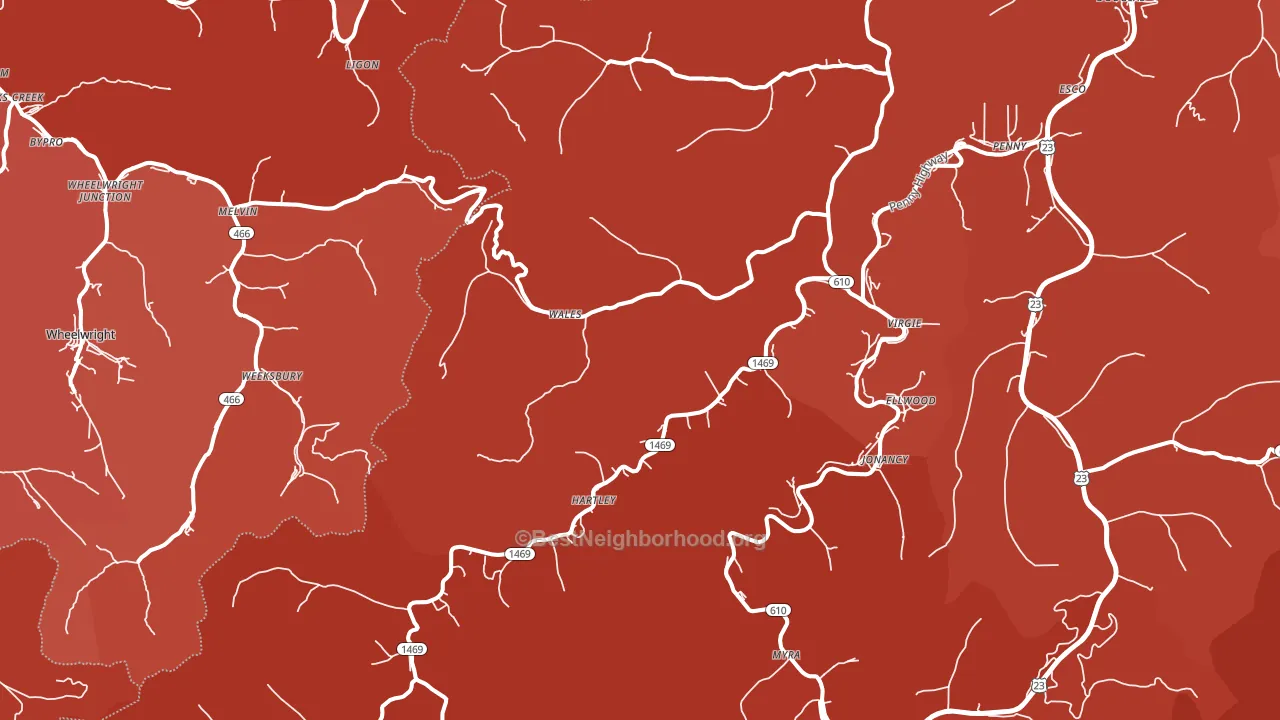41572, KY block-group political-lean map