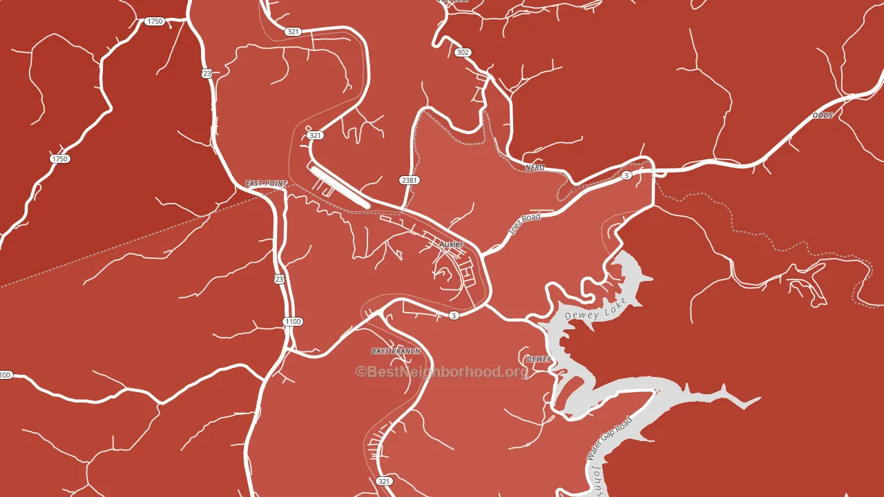 41602, KY block-group political-lean map