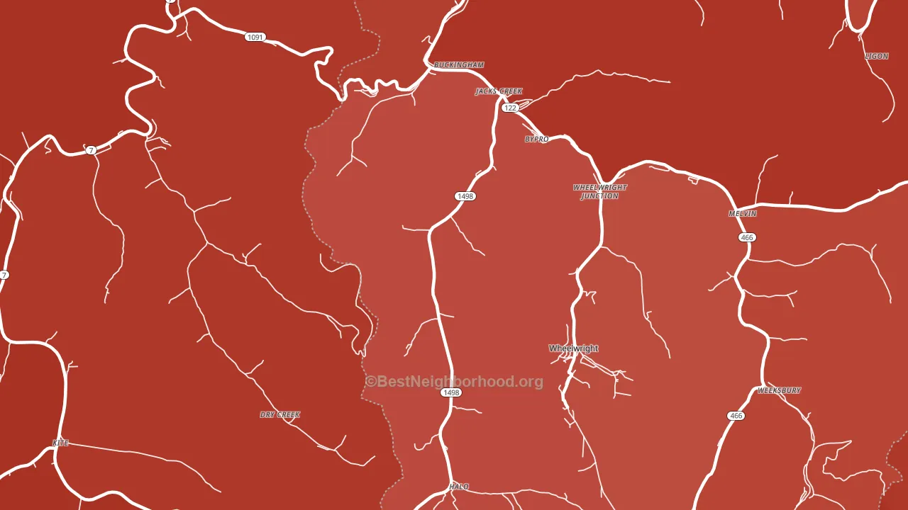 41606, KY block-group political-lean map