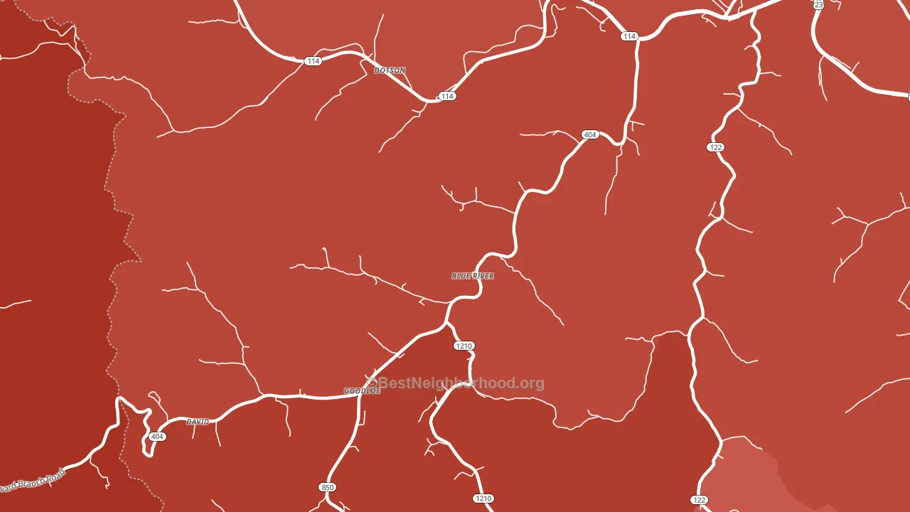 41607, KY block-group political-lean map
