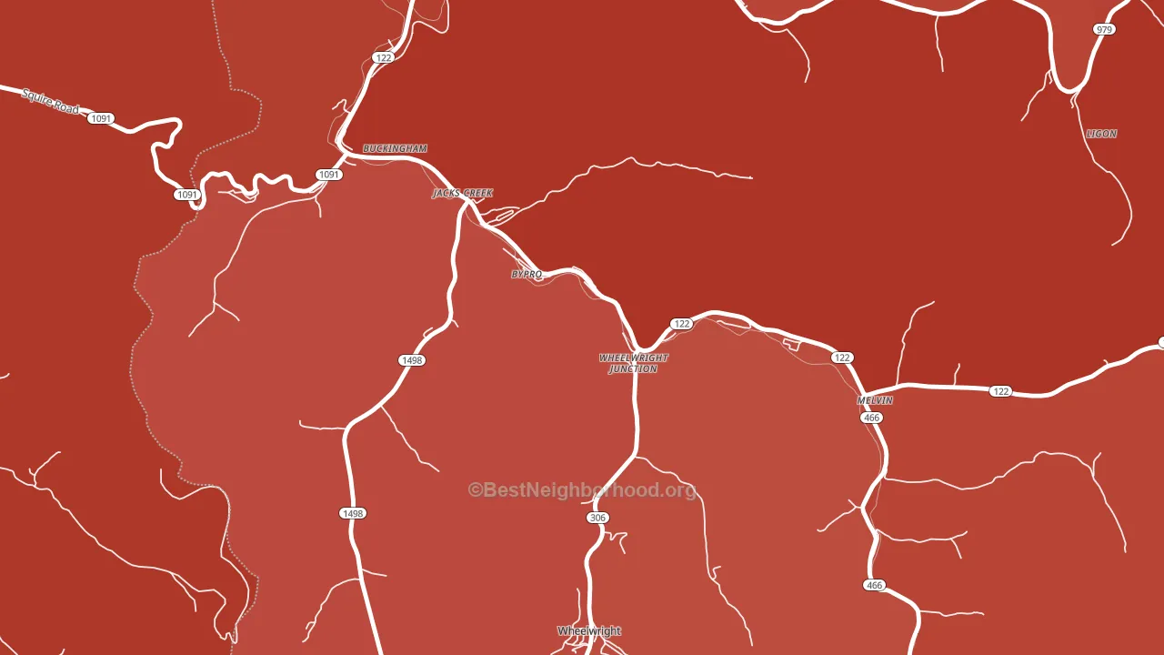 41612, KY block-group political-lean map
