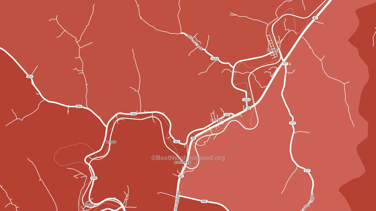 41622, KY block-group political-lean map
