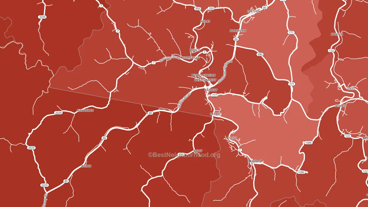 41630, KY block-group political-lean map