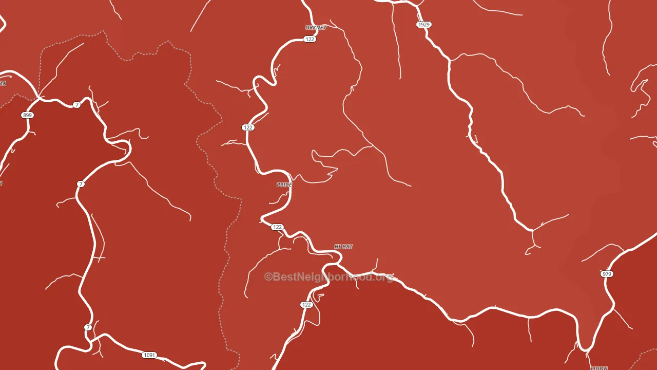 41636, KY block-group political-lean map