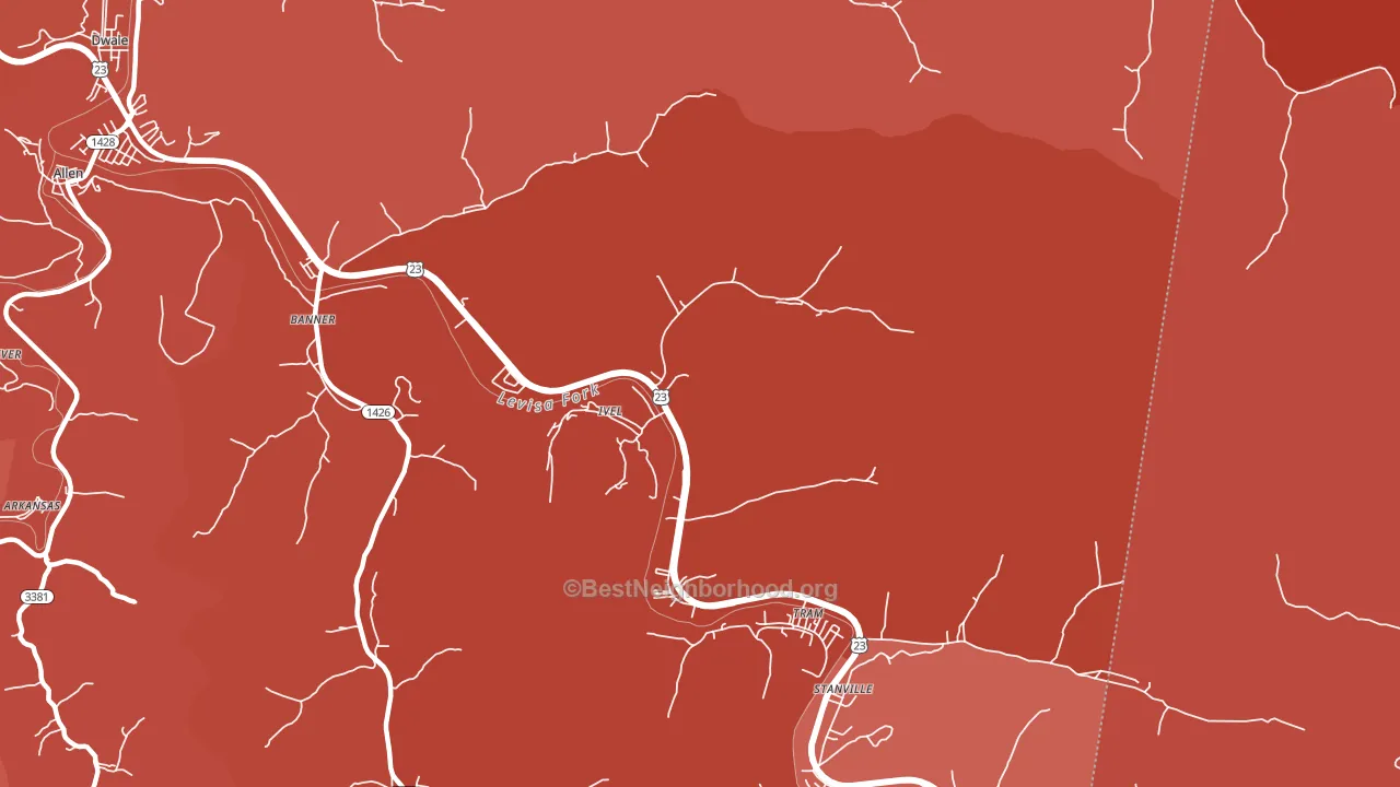 41642, KY block-group political-lean map