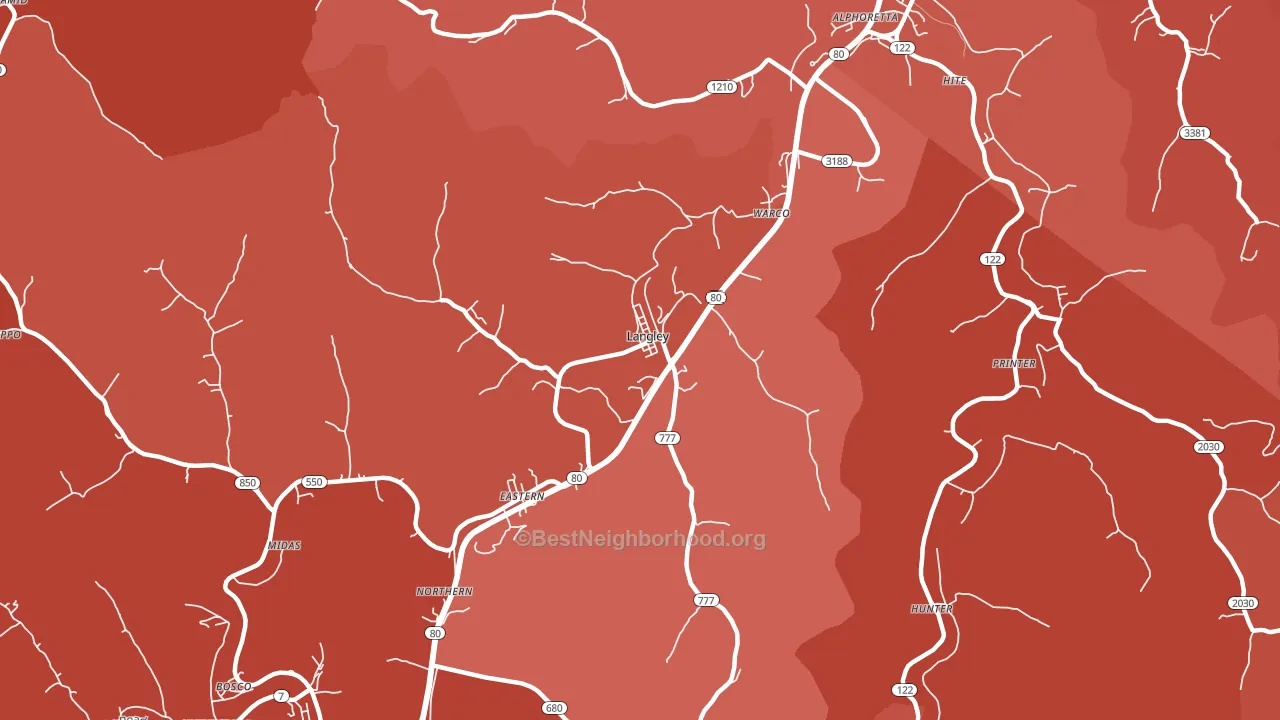 41645, KY block-group political-lean map